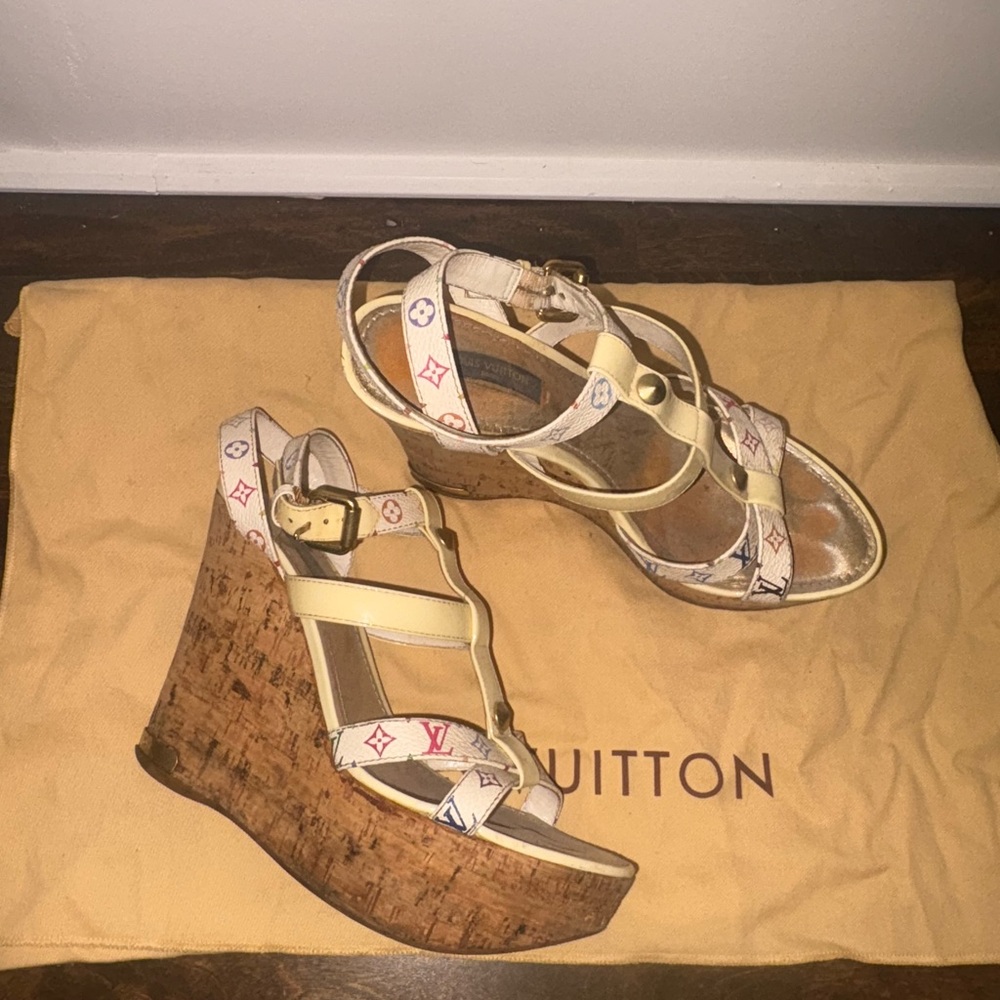 Louis Vuitton Multicolor Wedge Sandals